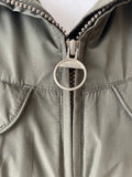 BARBOUR FEATHERWEIGHT WINTER GRACE KHAKI GREEN BELTED HOODED JACKET SIZE 12