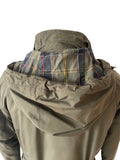 BARBOUR FEATHERWEIGHT WINTER GRACE KHAKI GREEN BELTED HOODED JACKET SIZE 12
