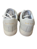 PAUL SMITH WHITE LEATHER MULTI COLOURED SWIRL TRAINERS SIZE 6/39