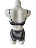 COS NAVY & WHITE STRIPED BIKINI SIZE 34 / XS