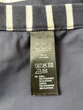 COS NAVY & WHITE STRIPED BIKINI SIZE 34 / XS
