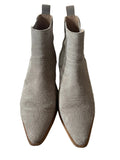 WHITE COMPANY LIGHT GREY SUEDE WESTERN STYLE ANKLE BOOTS SIZE 5/38