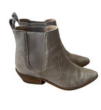 WHITE COMPANY LIGHT GREY SUEDE WESTERN STYLE ANKLE BOOTS SIZE 5/38