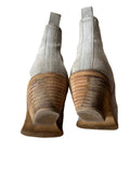 WHITE COMPANY LIGHT GREY SUEDE WESTERN STYLE ANKLE BOOTS SIZE 5/38