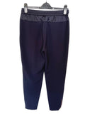TED BAKER ILGA NAVY BLUE ELASTICATED WAIST ANKLE ZIP TROUSERS SIZE 3 UK 12/14