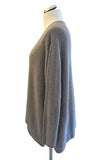 POETRY 100% CASHMERE TAUPE V NECK OVERSIZE JUMPER  SIZE 22