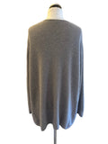 POETRY 100% CASHMERE TAUPE V NECK OVERSIZE JUMPER  SIZE 22
