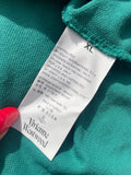 VIVIENNE WESTWOOD GREEN SHORT SLEEVE POLO SHIRT SIZE XL