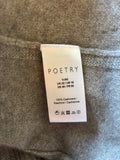 POETRY 100% CASHMERE TAUPE V NECK OVERSIZE JUMPER  SIZE 22