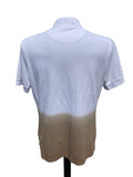 VIVIENNE WESTWOOD WHITE & SAND SHORT SLEEVE POLO SHIRT  SIZE XL