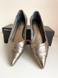 BRAND NEW MODA IN PELLE BRONZE LEATHER COURT SHOES  SIZE 6/39