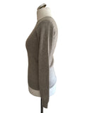 GAP 100% CASHMERE GREY ROUND NECK LONG SLEEVED JUMPER  SIZE XS