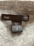 GAP 100% CASHMERE GREY ROUND NECK LONG SLEEVED JUMPER  SIZE XS