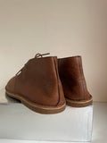 CLARKS BROWN LEATHER LACE UP DESERT BOOTS  SIZE 11/ 46