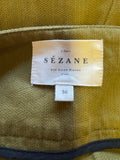 SEZANE OLIVE GREEN TAPERED LEG TROUSERS SIZE 36 UK 8