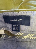 GANT FRYDA SLIM KHAKI COTTON TROUSERS SIZE 8