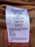 MARKS & SPENCER BROWN SUEDE JACKET SIZE XXL