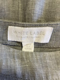 THE WHITE COMPANY 100% LINEN GREY SHORT SLEEVED SHIFT DRESS SIZE 10