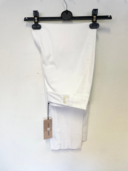 BRAND NEW GERARD DAREL WHITE TAPERED LEG ANKLE GRAZER TROUSERS SIZE 38 UK 10
