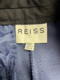 BRAND NEW REISS BARRATT DEEP SEA BLUE STRAIGHT LEG WOOL BLEND TROUSERS SIZE 8
