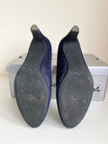 GABOR EDINA NAVY BLUE SUEDE HEELS SIZE 5.5/38.5