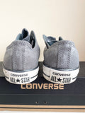 BRAND NEW IN BOX CONVERSE GREY CHUCK TAYLOR ALL STARS SPARKLE WASH PLIMSOLS SIZE UK 6/39