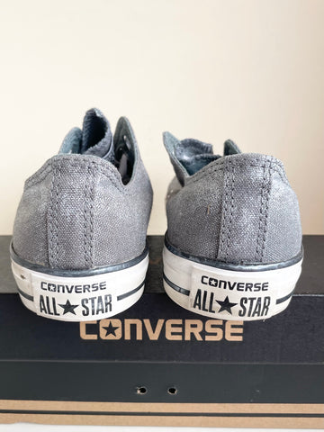BRAND NEW IN BOX CONVERSE GREY CHUCK TAYLOR ALL STARS SPARKLE WASH PLIMSOLS SIZE UK 6/39