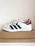 GUCCI X ADIDAS GAZELLE WHITE SUEDE & LEATHER TRAINERS SIZE 5/38