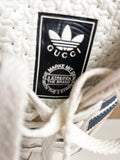 GUCCI X ADIDAS GAZELLE WHITE SUEDE & LEATHER TRAINERS SIZE 5/38