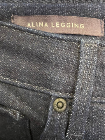NOT YOUR DAUGHTERS JEANS ALINA LEGGING DARK BLUE LIFT & TUCK ANKLE JEANS SIZE 12 UK 16