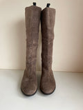 BRAND NEW ALPE BROWN SUEDE KNEE LENGTH BOOTS  SIZE 7/40