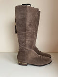 BRAND NEW ALPE BROWN SUEDE KNEE LENGTH BOOTS  SIZE 7/40