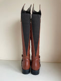 CARVELA TAN LEATHER OVER KNEE LENGTH BOOTS SIZE 6/39