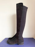 STUART WEITZMAN BROWN SUEDE FLAT STRETCH OVER KNEE BOOTS SIZE 6/39