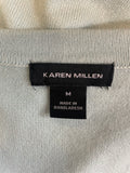 KAREN MILLEN PALE BLUE V NECK LONG SLEEVE CARDIGAN SIZE M