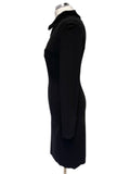 MARCCAIN BLACK JERSEY LONG SLEEVED PENCIL DRESS SIZE 3 UK 10/12