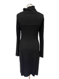 MARCCAIN BLACK JERSEY LONG SLEEVED PENCIL DRESS SIZE 3 UK 10/12