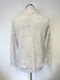 JACK WILLS LIGHT GREY WOOL & ALPACA MIX HIGH NECK LONG SLEEVED JUMPER SIZE 8