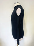 WHISTLES BLACK COLD SHOULDER LONG SLEEVED JUMPER SIZE 12