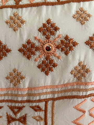 MELISSA ODABASH WHITE EMBROIDERED LONG SLEEVE FIT &  FLARE BEACH DRESS SIZE L