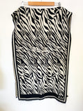 KAREN MILLEN BLACK & CREAM ZEBRA PRINT LARGE SHAWL/WRAP ONE SIZE