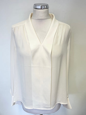 BRAND NEW REISS BIRDIE IVORY LONG SLEEVED BLOUSE SIZE 6