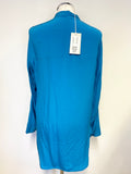 BRAND NEW COS TURQUOISE 100% SILK LONG SLEEVED BLOUSE SIZE 8