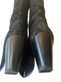 FAITH BLACK SUEDE COWBOY BOOTS SIZE 6/39