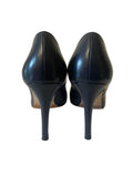 LK BENNETT NAVY BLUE LEATHER HEELS SIZE 5/38