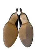LK BENNETT NAVY BLUE LEATHER HEELS SIZE 5/38