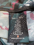 SWEATY BETTY GREEN PRINT LEGGINGS SIZE S SHORT