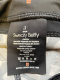 SWEATY BETTY BLACK & GREY PRINT LEGGINGS SIZE S SHORT
