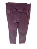 SWEATY BETTY THE POWER AUBERGINE CROP LEGGINGS SIZE S