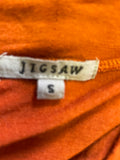 JIGSAW BURNT ORANGE COWL NECK LONG SLEEVED JERSEY TOP SIZE S